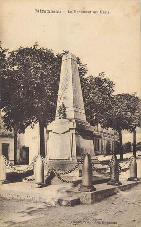CPA FRANCE 17 " Mirambeau, Le monument aux morts".