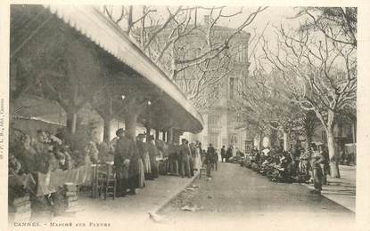 CPA FRANCE 06   "Cannes, le marché aux fleurs"