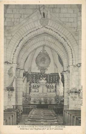 CPA FRANCE 17 "Jazennes, Intérieur de l'église".