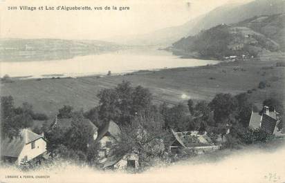 CPA FRANCE 73 " Aiguebelette, Le village et le lac".