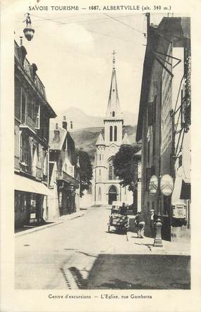 CPA FRANCE 73 " Albertville, L'église rue Gambetta".