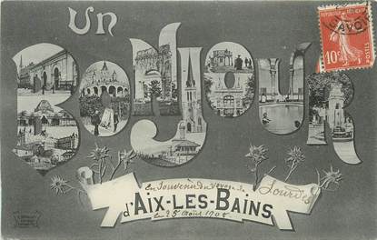 CPA FRANCE 73 " Aix les Bains, Un bonjour".