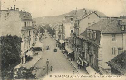 CPA FRANCE 73 " Aix les Bains, Vue d'ensemble de la rue de Genève".