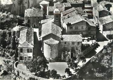 CPSM FRANCE 06 " Gourdon, Vue générale aérienne"