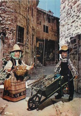 CPSM FRANCE 06 " Tourrettes sur Loup, Les Marionnettes Anne-Marie et Jacques-François"