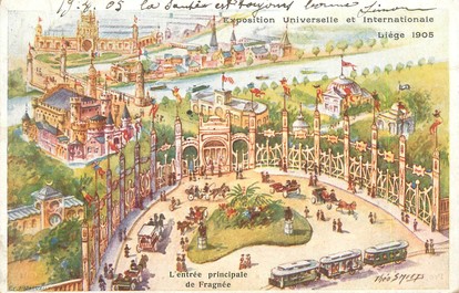 CPA BELGIQUE "Liège, Entrée principale de Fragnée" / EXPOSITION UNIVERSELLE 1905  