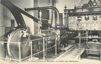 CPA FRANCE 71 " Cluny, Ecole d'Arts et Métiers, La salle des machines"