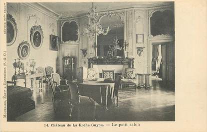 CPA FRANCE 95 " La Roche Guyon, Le petit salon du château"
