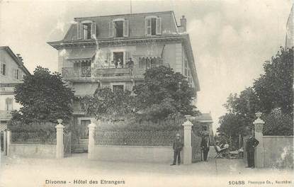 CPA FRANCE 01 " Divonne, Hôtel des Etrangers"