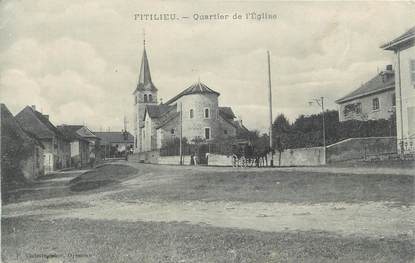 CPA FRANCE 38 " Fitilieu, Quartier de l'église"