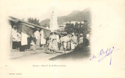 CPA ALGERIE "Bougie, le marché de la Place Fatima"