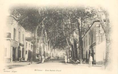 CPA ALGERIE "Miliana, la rue Saint Paul"