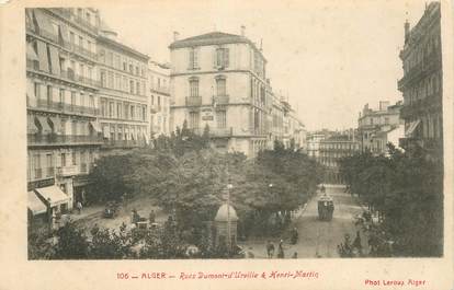 CPA ALGERIE "Alger, Rues Dumont d'Urville et Henri Martin"