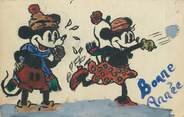 Theme CPA CARTE PEINTE / DESSIN ORIGINAL / Mickey et Minnie