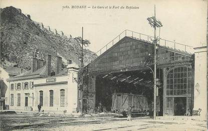 CPA FRANCE 73 " Modane, La gare et le Fort du Replaton"