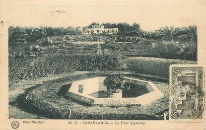CPA MAROC "Casablanca, le Parc Lyautey"