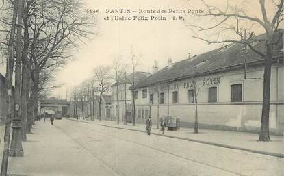 CPA FRANCE 93 " Pantin, Route des Petits Ponts et l'Usine Félix Pottin"