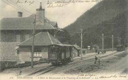 CPA FRANCE 88 " Gérardmer, L'Hôtel de Retournement et le tramway de la Schlucht"