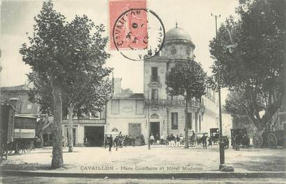 CPA FRANCE 84 " Cavaillon, Place Gambetta et Hôtel Moderne"