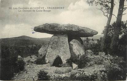 CPA FRANCE 34 " Grandmont, Le Dolmen de Coste Rouge" / DOLMEN