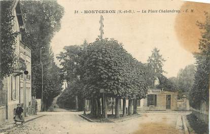 CPA FRANCE 91 " Montgeron, La Place Chalandray"