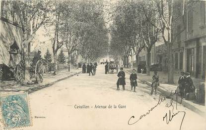 CPA FRANCE 84 " Cavaillon, Avenue de la gare"