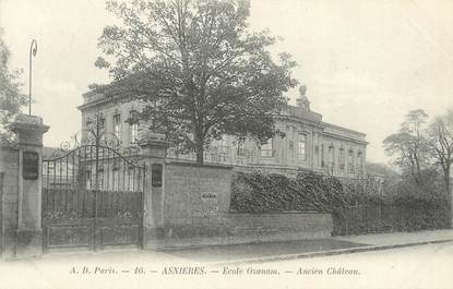 CPA FRANCE 92 "Asnières, Ecole Ozanam, Ancien château"