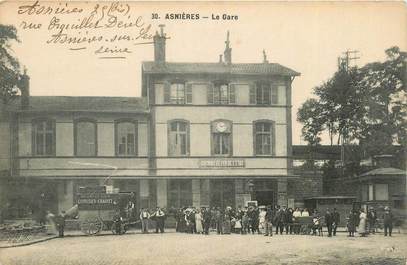 CPA FRANCE 92 "Asnières, La gare"