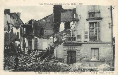 CPA FRANCE 82 "Montauban, Rue Villebourbon, Le presbytère, grandes inondations du Midi en 1930"