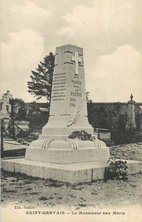 CPA FRANCE 95 " St Gervais, Le monument aux morts"