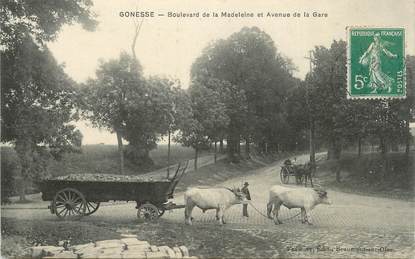 CPA FRANCE 95 "Gonesse, Boulevard de la Madeleine et Avenue de la Gare"