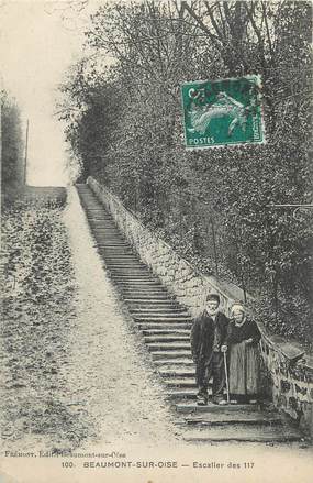 CPA FRANCE 95 "Beaumont sur Oise, Escalier des 117"