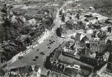 CPSM FRANCE 76 "Forges les Eaux, place Brévière et route de Paris, vue aérienne"