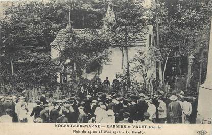 CPA FRANCE 94 " Nogent sur Marne, Garnier et Vallet traqués nuit du 14 au 15 mai 1912"