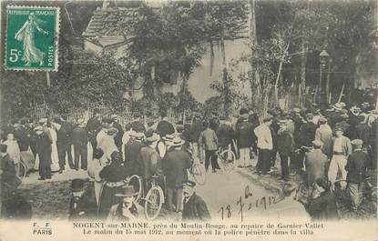 CPA FRANCE 94 " Nogent sur Marne, Près du Moulin Rouge au repaire de Garnier-Vallet le 15 mai 1912"