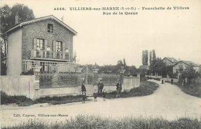 CPA FRANCE 94 " Villiers sur Marne, Fourchette de Villiers rue de la Queue"
