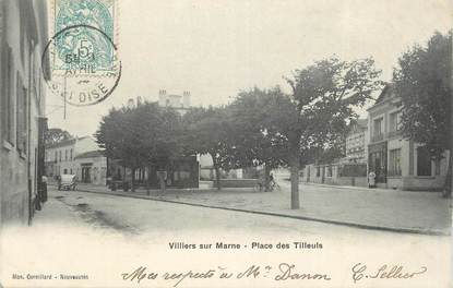 CPA FRANCE 94 " Villiers sur Marne, Place des Tilleuls"