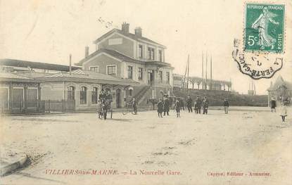 CPA FRANCE 94 " Villiers sur Marne, La nouvelle gare"