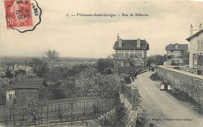 CPA FRANCE 94 " Villeneuve St Georges, Rue de Bellevue'