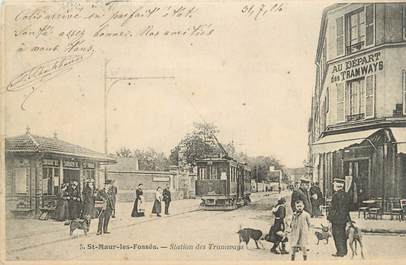 CPA FRANCE 94 "St Maur des Fossés, Station de tramways"