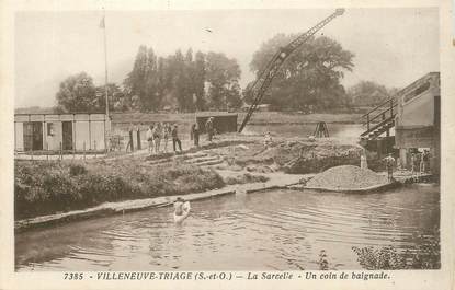 CPA FRANCE 94 "Villeneuve Triage, La Sarcelle, un coin de baignade"