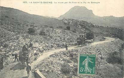 CPA FRANCE 83 " La Sainte Baume, La route par St Pons et le Pic de Bretagne"