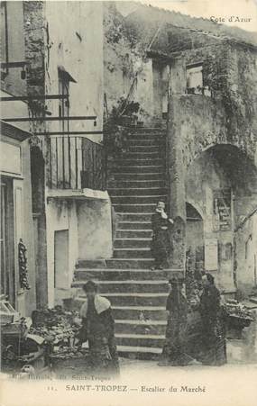 CPA FRANCE 83 " St Tropez, Escalier du Marché"