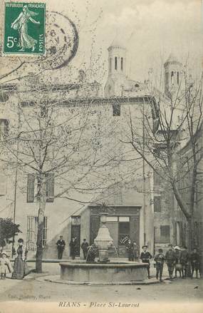 CPA FRANCE 83 " Rians, Place St Laurent"