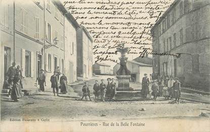 CPA FRANCE 83 " Pourrières, Rue de la Belle Fontaine"