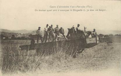 CPA FRANCE 83 " Cuers - Pierrefeu, Centre d'Aérostation, un tracteur"