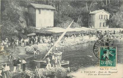 CPA FRANCE 83 "Toulon, Baie de Magaud, la fête du restaurant"