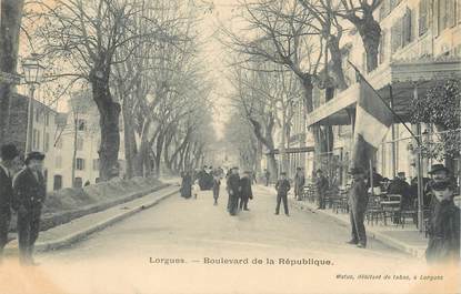 CPA FRANCE 83 "Lorgues, Boulevard de la République"