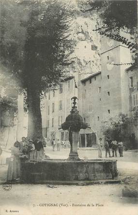 CPA FRANCE 83 "Cotignac, Fontaine de la place"