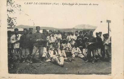 CPA FRANCE 83 "Camp de Chibron, Epluchage des pommes de terre"